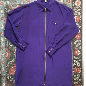 Amanda Uprichard silk collared shift dress